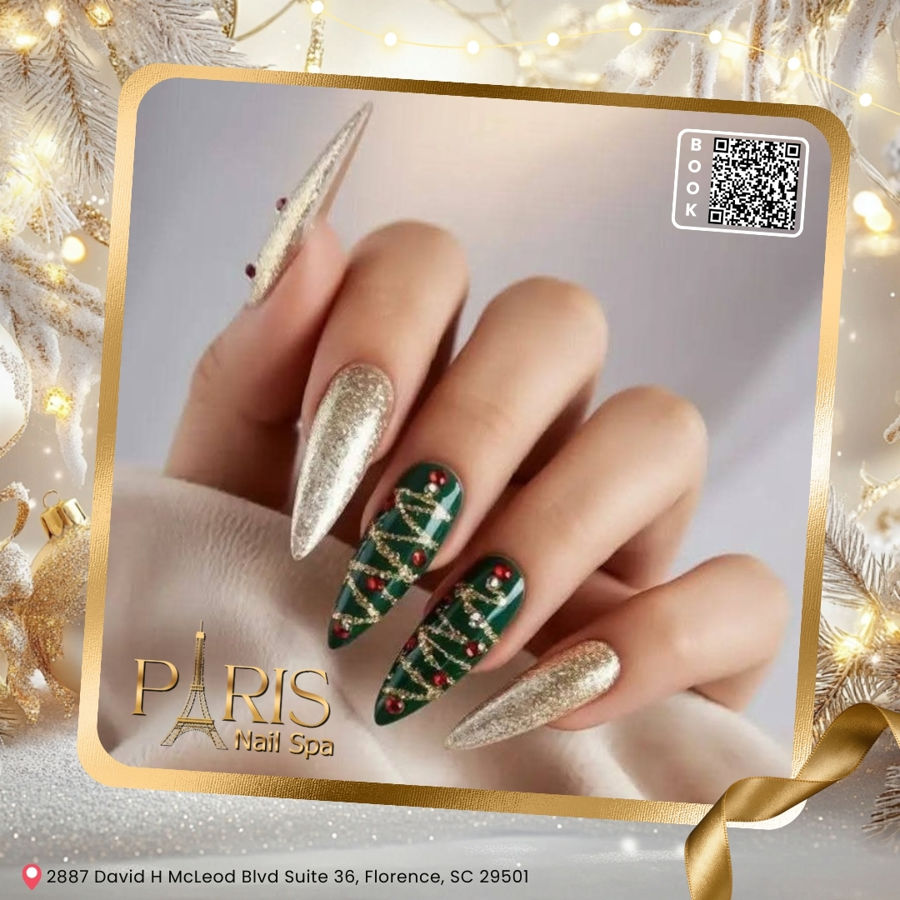Christmas Nails at Paris Nail Spa
